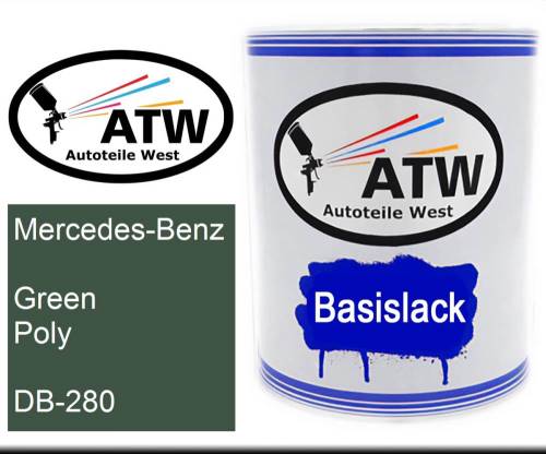 Mercedes-Benz, Green Poly, DB-280: 1L Lackdose, von ATW Autoteile West.